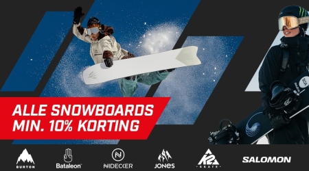 Korting op snowboard en schoenen bij DAKA.
